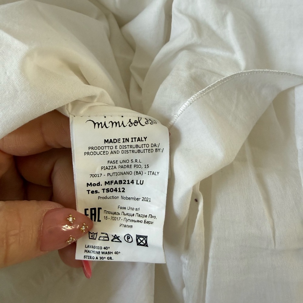 Mimisol White Ruffled Button-Down Dress - Picture 5 of 6